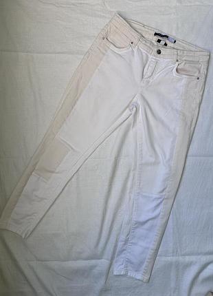 Джинси жіночі молочні з бежевими вставками | банани, прямий крій sportmax