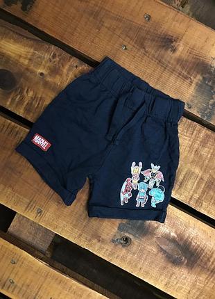 Детские хлопковые шорты с принтом primark (примарк 6-9 мес 68-74 см идеал оригинал разноцветные)