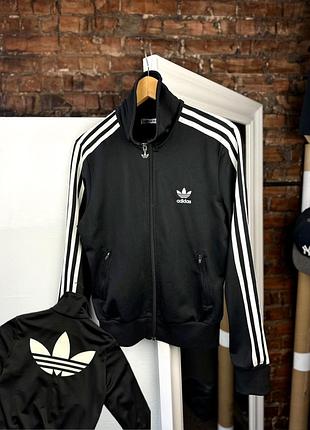 Дуже крута, оригінальна women’s track jacket adidas big logo full zip black