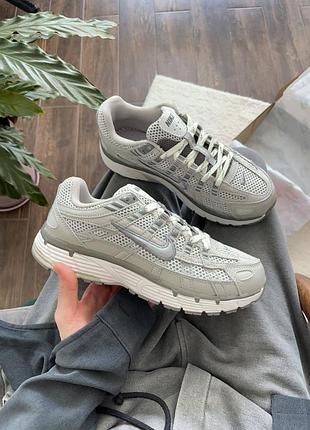 Женские кроссовки nike p-6000 grey найк серого цвета