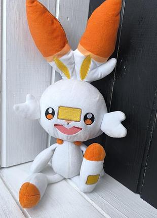 Мягкая игрушка покемон скорбанные зайчик кролик scorbunny pokémon пикачу