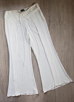 Брюки жатка prettylittlething, натуральные 12-14 р-ру.