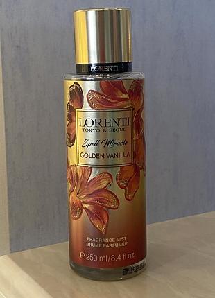 Жіночий парфумований спрей для тіла lorenti. golden vanilla