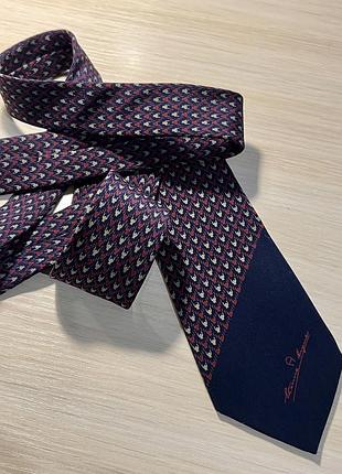 Винтажный шелковый галстук etienne aigner silk tie