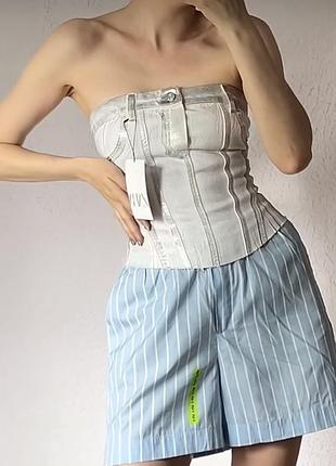 Джинсовий топ корсет zara