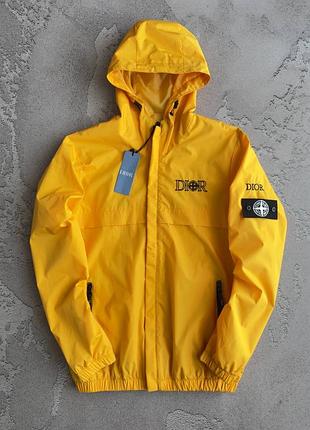 Вітрівка dior / stone island | жовта | s–xxxl | туреччина