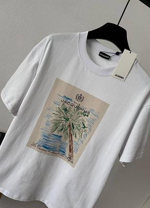 Футболка біла з принтом