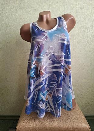 Майка клеш. туника. топ с открытыми лопатками.