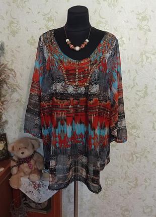 Блуза в этно стиле unique spectrum батал
