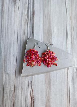 Розовые серьги