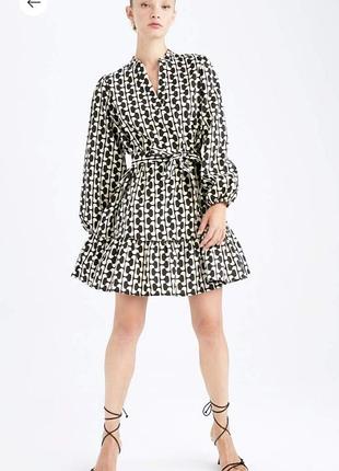 Сукня zara вільного крою з поясом