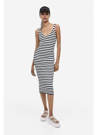 Нова трикотажна сукня в рубчик міді h&m. нова колекція!