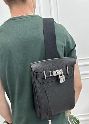 Сумка чоловіча шкіра преміум з серійним номером