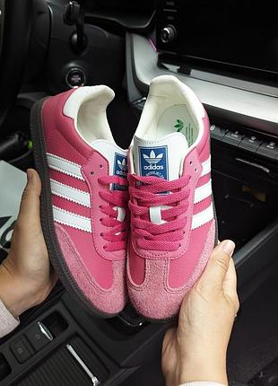Жіночі кросівки adidas samba vegan рожеві🔥
