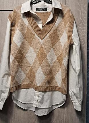 Жилетка з сорочкою primark розмір xs