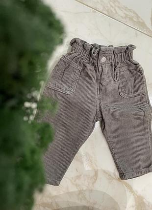 Штани для дівчинки, бренд zara розмір 9-12( 80 см).