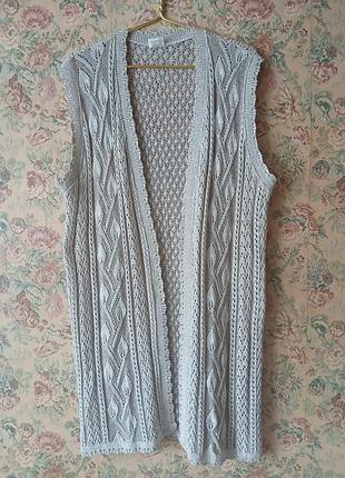 Длинная накидка, кардиган