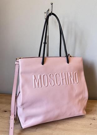 Шикарна шкіряна сумка moschino