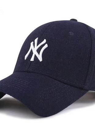 Зимові вовняні кепки бейсболки new york yankees5 фото