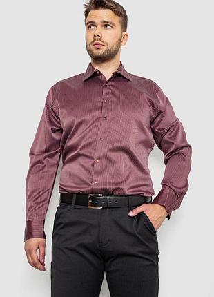 Сорочка чоловіча в смужку колір бордовий туреччина