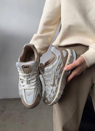Кросівки nike p-6000 beige white 2