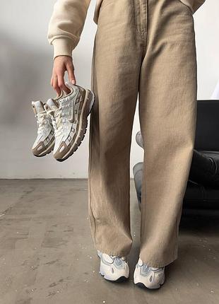 Кросівки nike p-6000 beige white 3