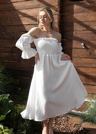 Довга літня муслінова сукня, длинное летнее хлопковое платье