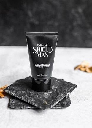 Крем для лица и области вокруг глаз для мужчин shield man farmasi.