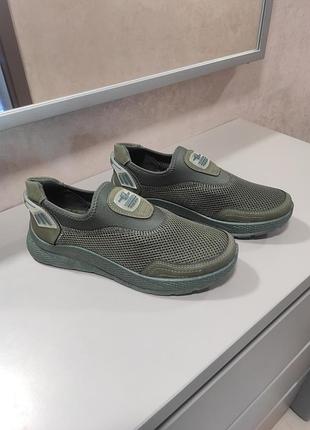 Мокасины мужские, сетка
