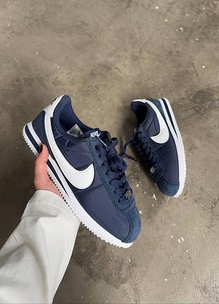 Кроссовки Purple nike cortez blue navi white