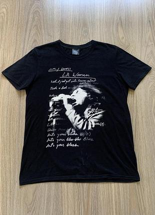 Мужская хлопковая футболка с принтом мерч the doors 2013