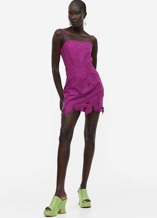 Бавовняне плаття з вишивкою h&m,p.m