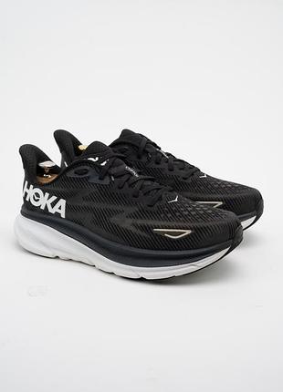 Кроссовки мужские беговые спортивные hoka clifton 9 черные размер 42