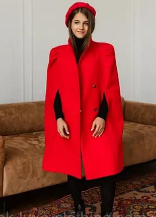 Винтажный кейп 50-60 года двусторонней красной клетки