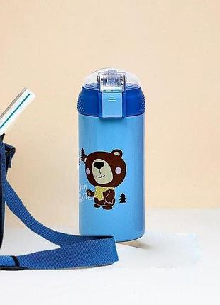 Термос поильник детский с трубочкой bear 350 мл