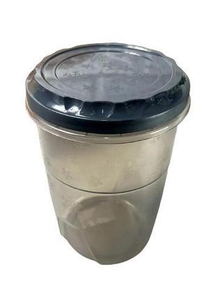 Контейнер пищевой с резьбой "мокко" 1,5 л черный