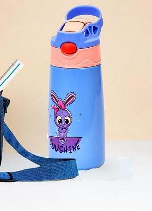 Термос поильник детский с трубочкой bunny 350 мл