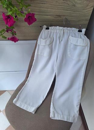 Белые широкие брюки брюки брюки из натуральной ткани от zara
