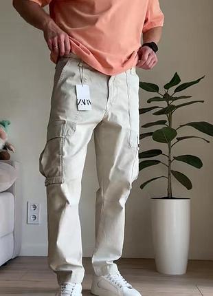 Мужские джинсы карго брюки брюки брюки 32 о zara
