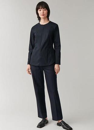 Cos приталена сорочка з бавовняної суміші приталенная рубашка