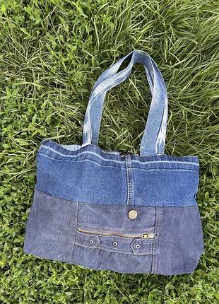 Сумка шопер джинсова