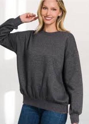 Бадлон/водолазка графитового цвета из 100%-ои чистой шерсти