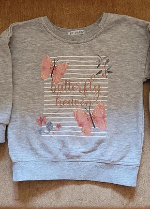Кофта, мирер, детский стильный на девочку 2-3 года серого цвета
primark made in cambodia