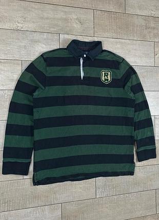 Polo ralph lauren r39 striped rugby jersey shirt green men 10 вінтаж кофта регбі поло