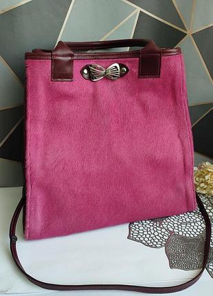 Велика шкіряна жіноча сумочка