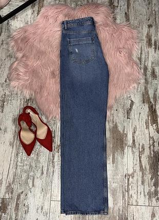 Джинси від zara рвані на колінах висока посадка 38 розмір
