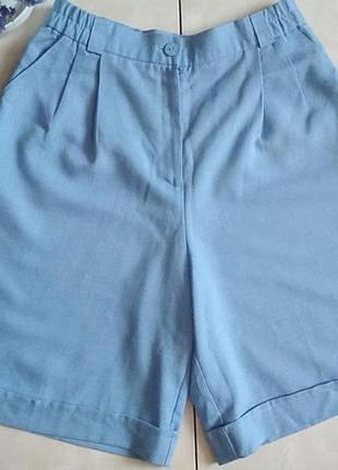 Шорты бермуды голубые хлопок
