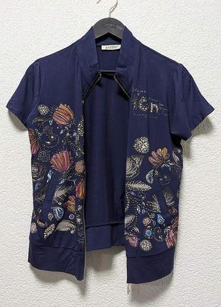 Синяя блузка gertie hand drawn design, размер 4