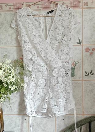 Кружевной пляжный комбинезон myleene klass