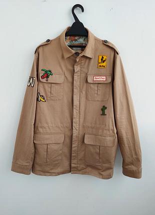 Куртка-піджак zara men зі стильними нашивками